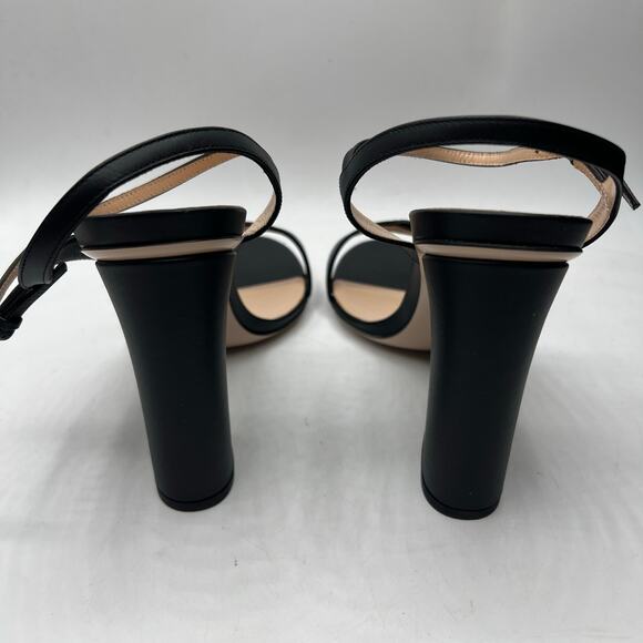 Gucci Marmont GG Platform Sandals Size 42 US 12 Black Leather Logo Block Heel - Picture 6 of 14